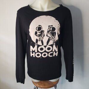 Black Moon Hooch Long Sleeve Band Shirt Full Moon + Astronauts